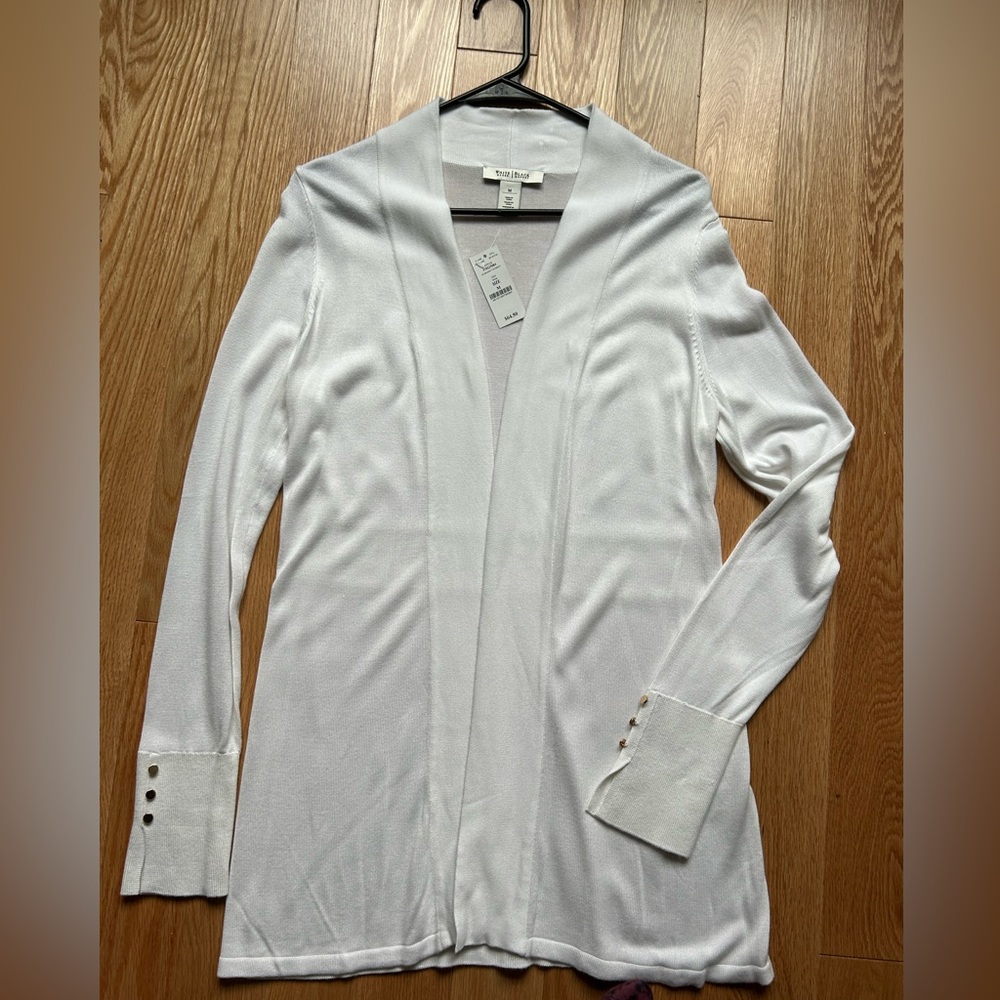 Cream colored open cardigan WHBM size Medium